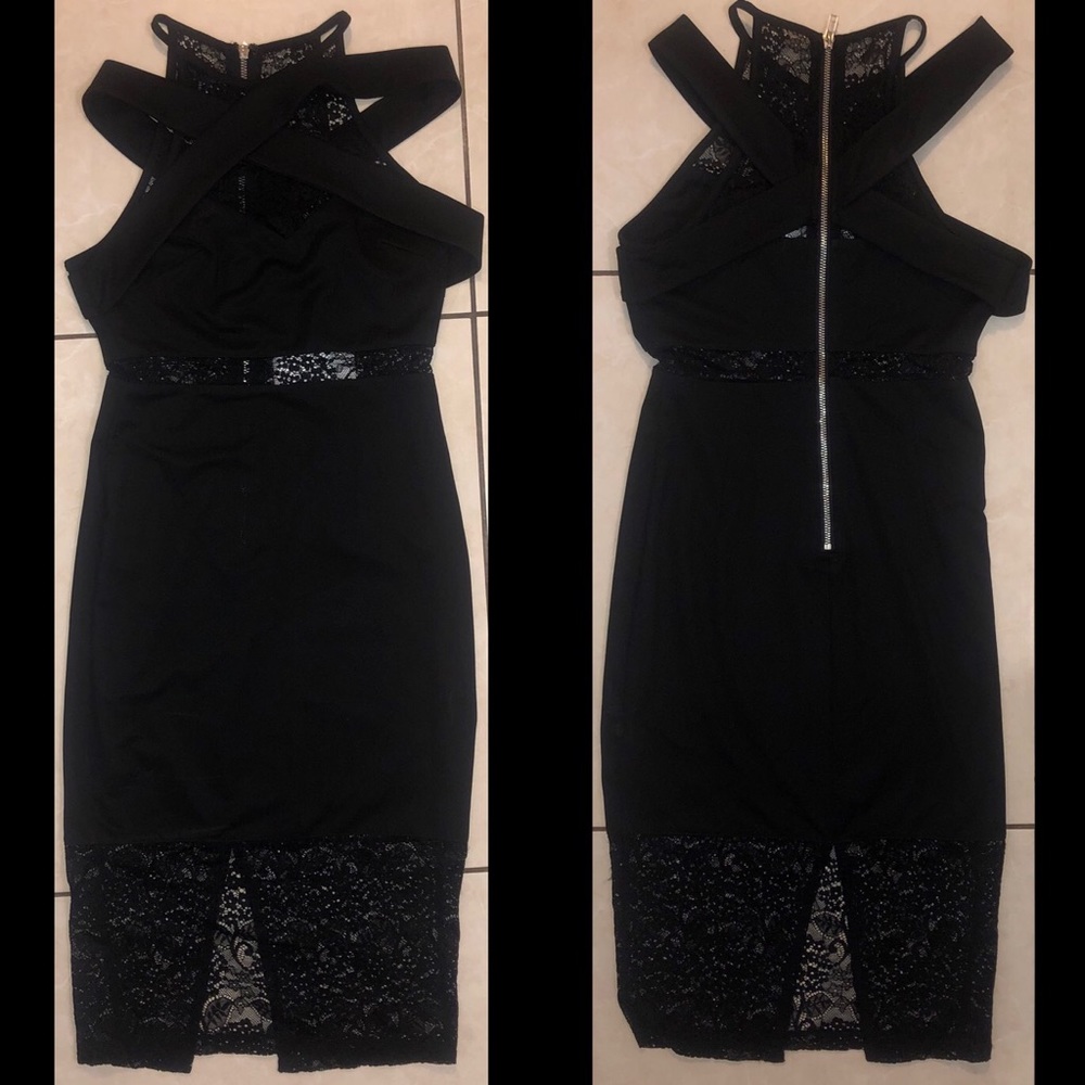 Black Lace Cocktail Dress